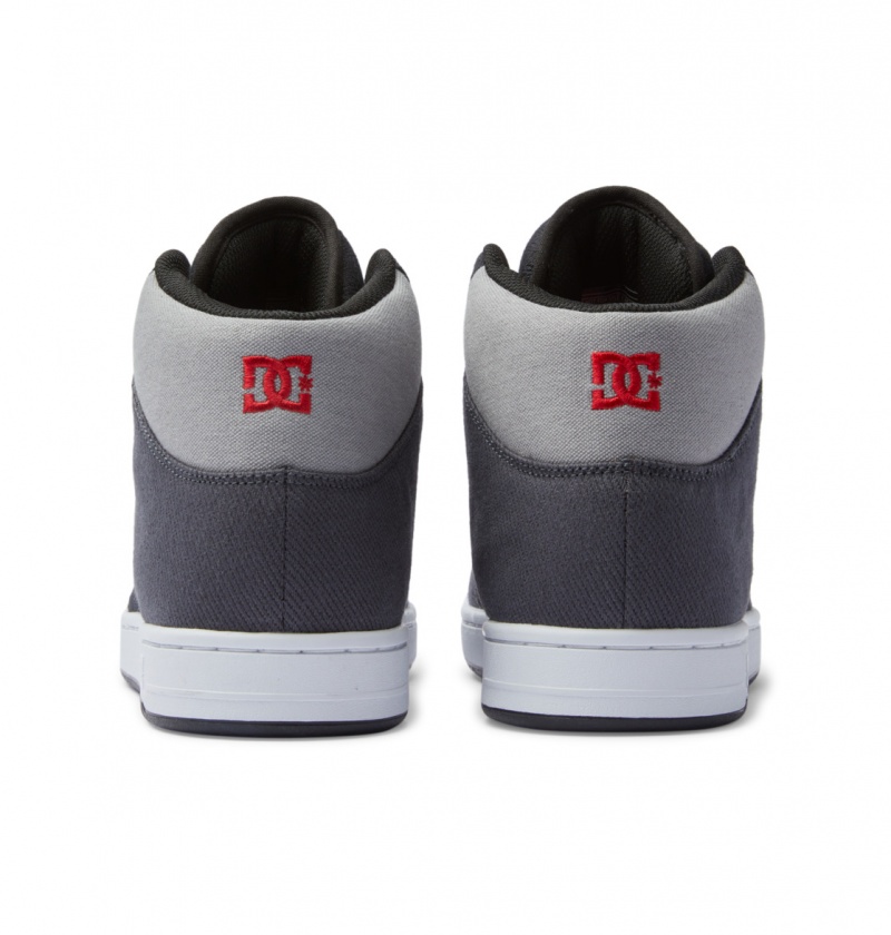 DC Shoes Manteca 4 Hi Zero Waste - High-Top Skórzane Shoes Czarne Czerwone Szare | 83241ILMH