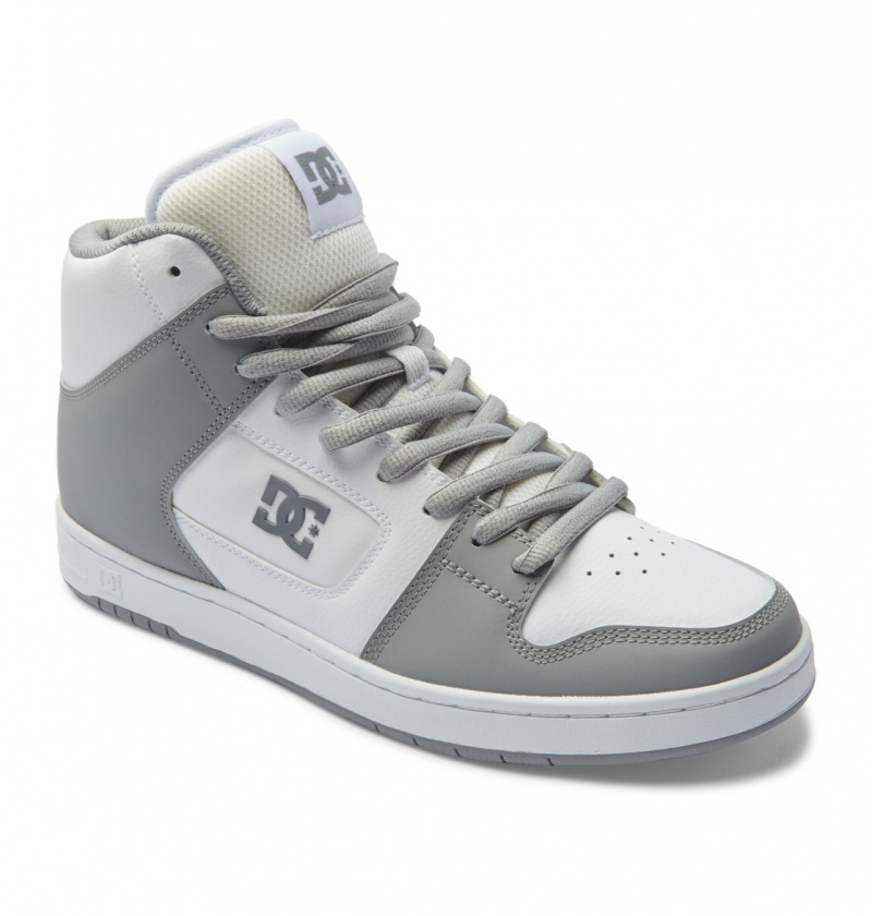 DC Shoes Manteca 4 Hi - High-Top Shoes Białe Szare | 93427GDWU