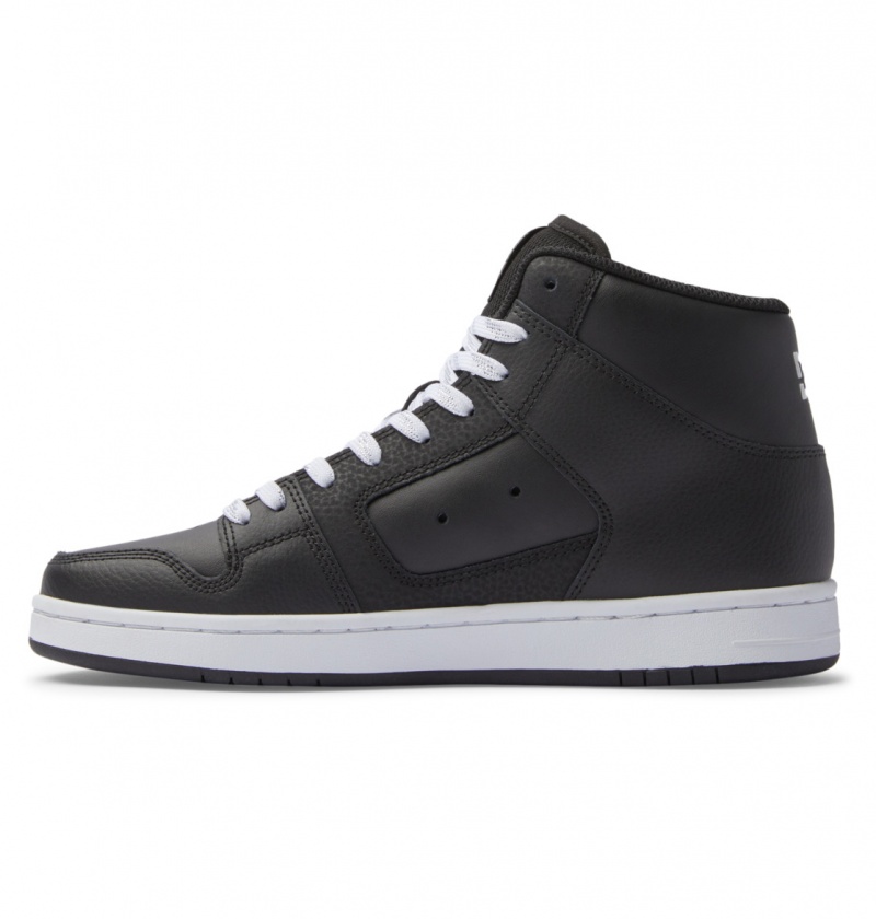 DC Shoes Manteca 4 Hi - High-Top Skórzane Shoes Czarne Srebrne | 49720CDYX