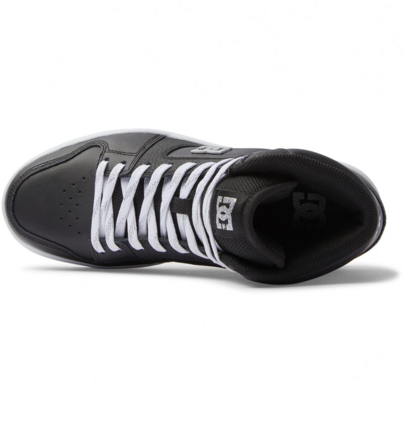 DC Shoes Manteca 4 Hi - High-Top Skórzane Shoes Czarne Srebrne | 49720CDYX