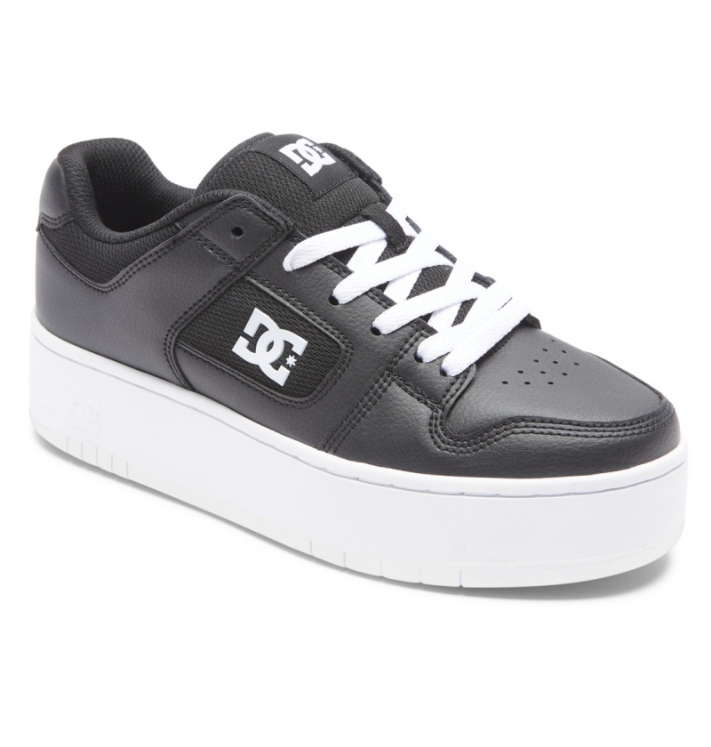 DC Shoes Manteca 4 Platformie - Flatform Shoes Czarne Białe | 68019VMAT