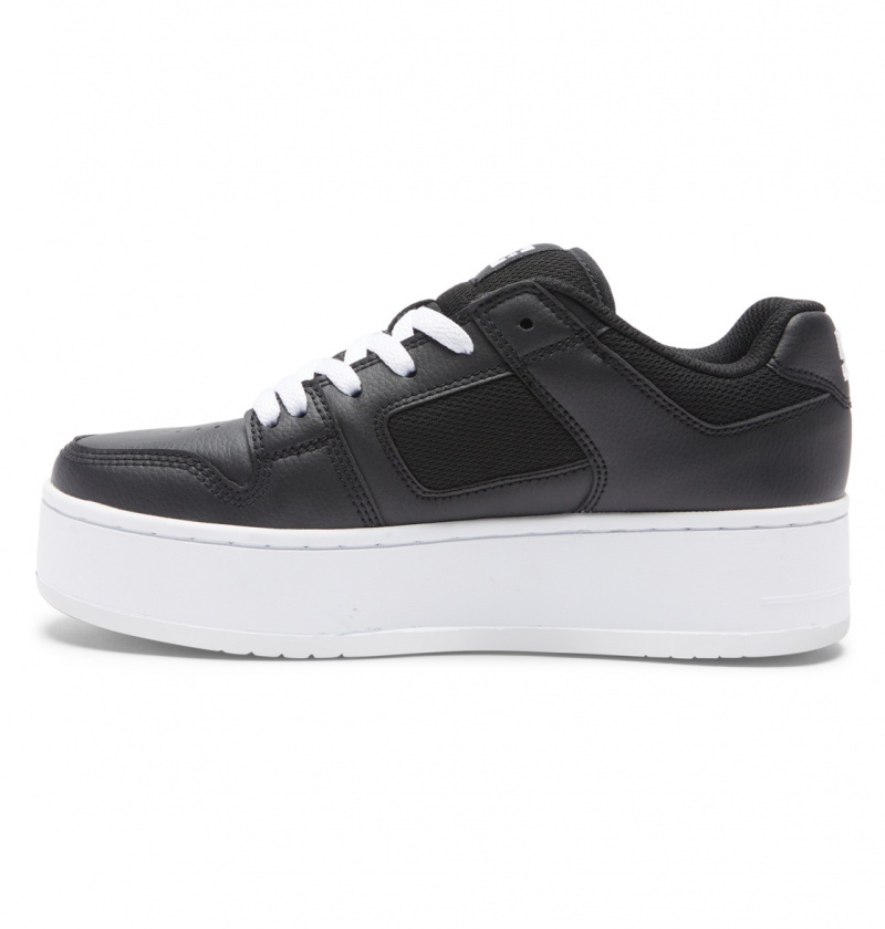 DC Shoes Manteca 4 Platformie - Flatform Shoes Czarne Białe | 68019VMAT