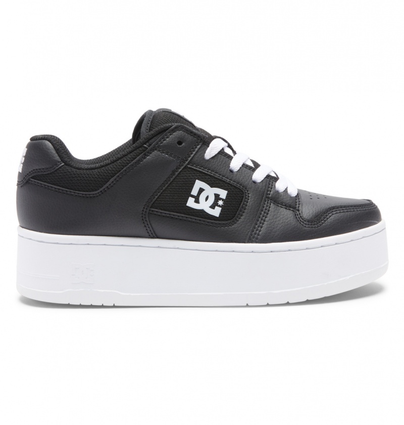 DC Shoes Manteca 4 Platformie - Flatform Shoes Czarne Białe | 68019VMAT