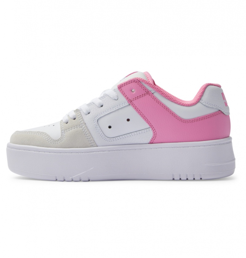 DC Shoes Manteca 4 Platformie - Flatform Shoes Różowe Białe | 61792MUET