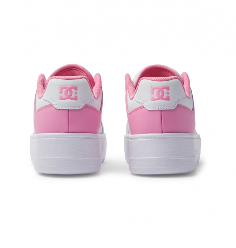 DC Shoes Manteca 4 Platformie - Flatform Shoes Różowe Białe | 61792MUET