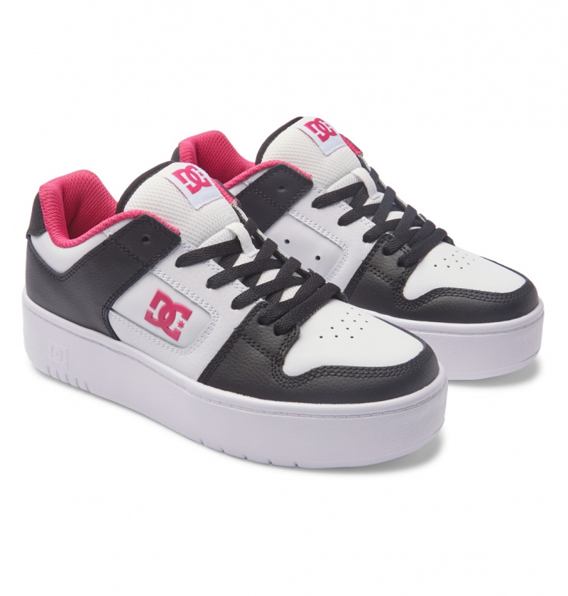 DC Shoes Manteca 4 Platformie - Flatform Shoes Czarne Białe Różowe | 18759EUYG