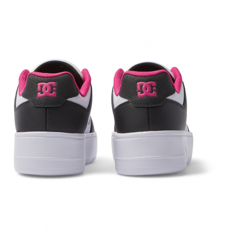 DC Shoes Manteca 4 Platformie - Flatform Shoes Czarne Białe Różowe | 18759EUYG