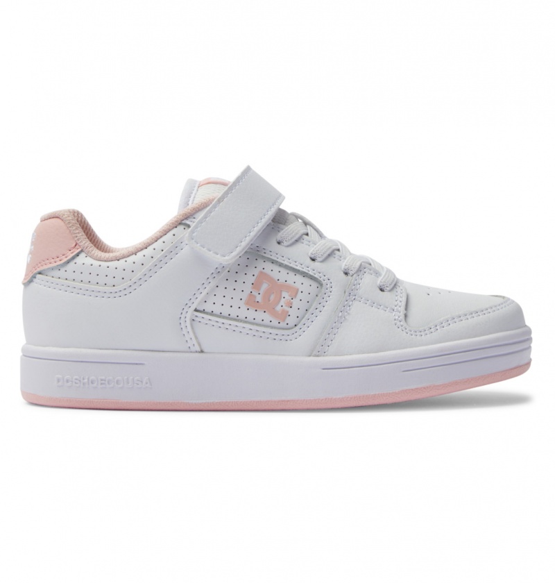 DC Shoes Manteca 4 V - Skórzane Shoes Białe Różowe | 06423QMOL