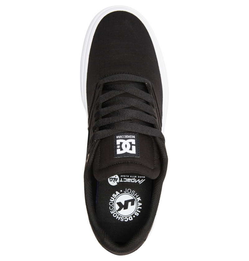 DC Shoes Manteca S - Skórzane Skate Shoes Czarne Białe | 79152MUET