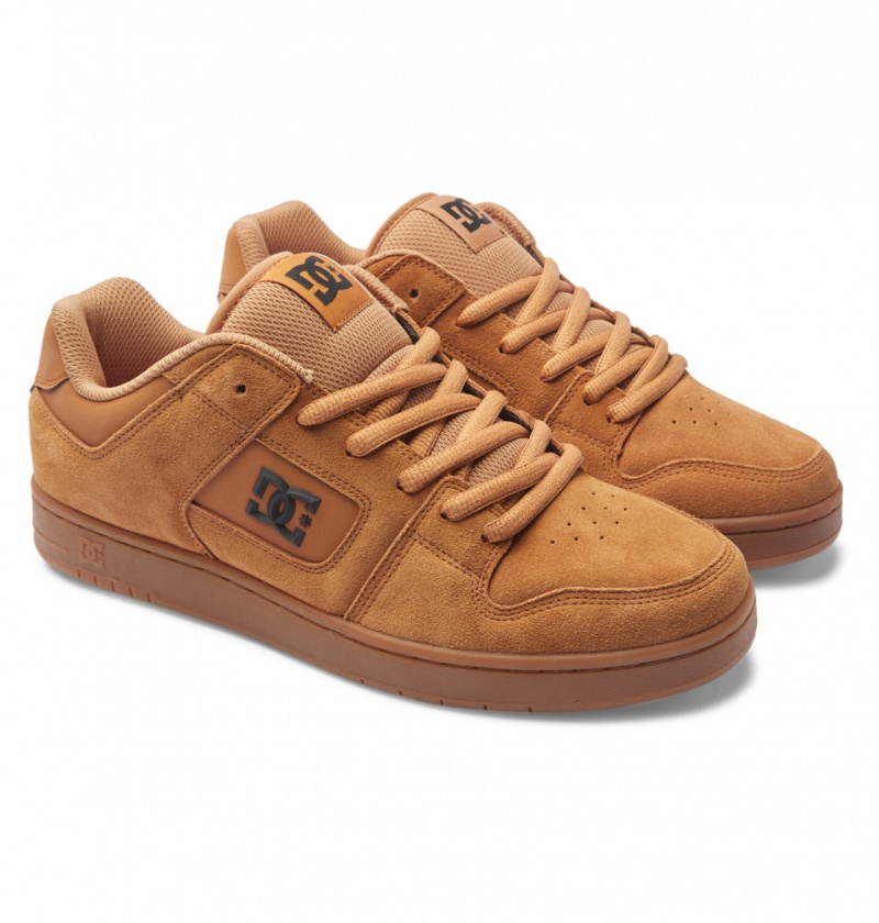 DC Shoes Manteca S - Skórzane Skate Shoes Brązowe | 86753NOGL