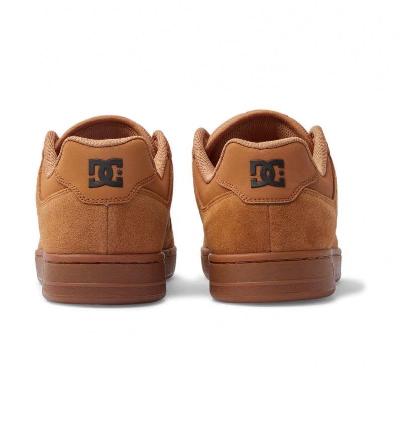 DC Shoes Manteca S - Skórzane Skate Shoes Brązowe | 86753NOGL