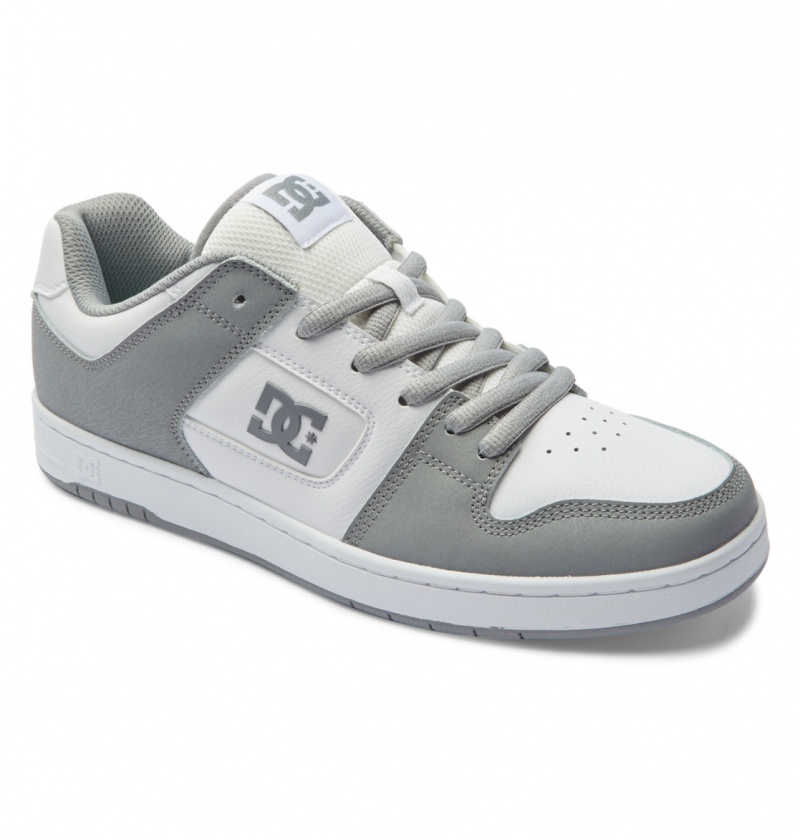 DC Shoes Manteca - Skórzane Shoes Białe Szare | 03618MVTD