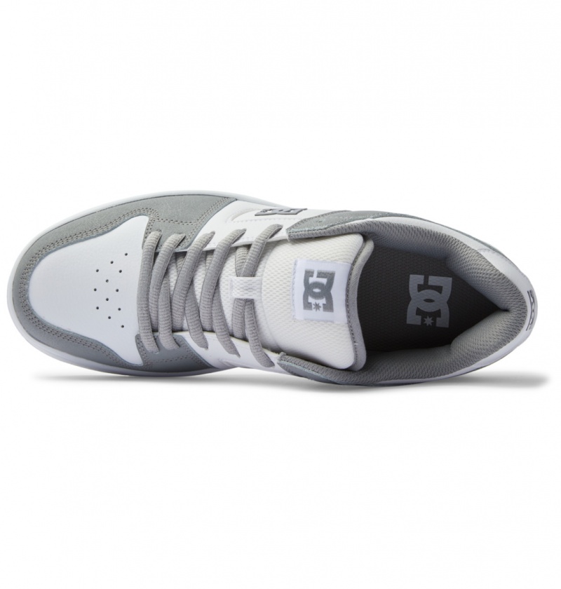 DC Shoes Manteca - Skórzane Shoes Białe Szare | 03618MVTD