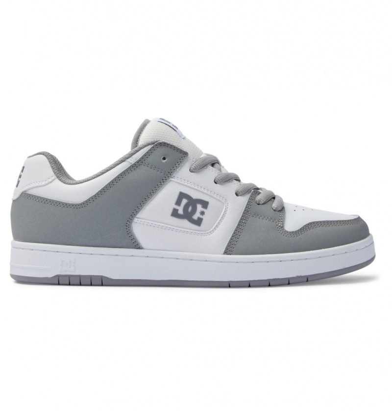 DC Shoes Manteca - Skórzane Shoes Białe Szare | 03618MVTD