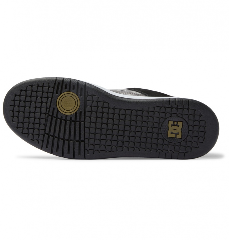 DC Shoes Manteca - Skórzane Shoes Czarne Camo | 87093WQHG