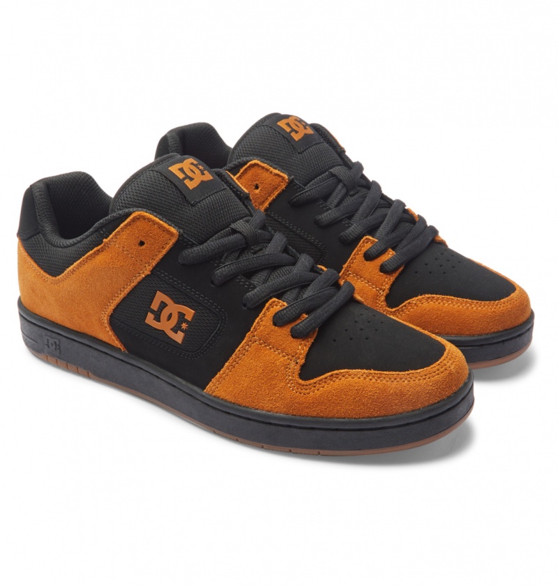 DC Shoes Manteca - Skórzane Shoes Czarne | 48296ZGDN