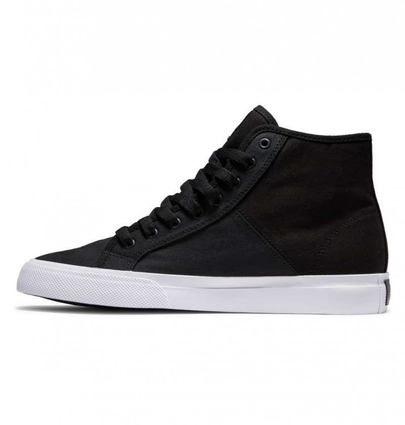 DC Shoes Manual Hi Txse - High-Top Shoes Czarne Białe | 93618YWDL