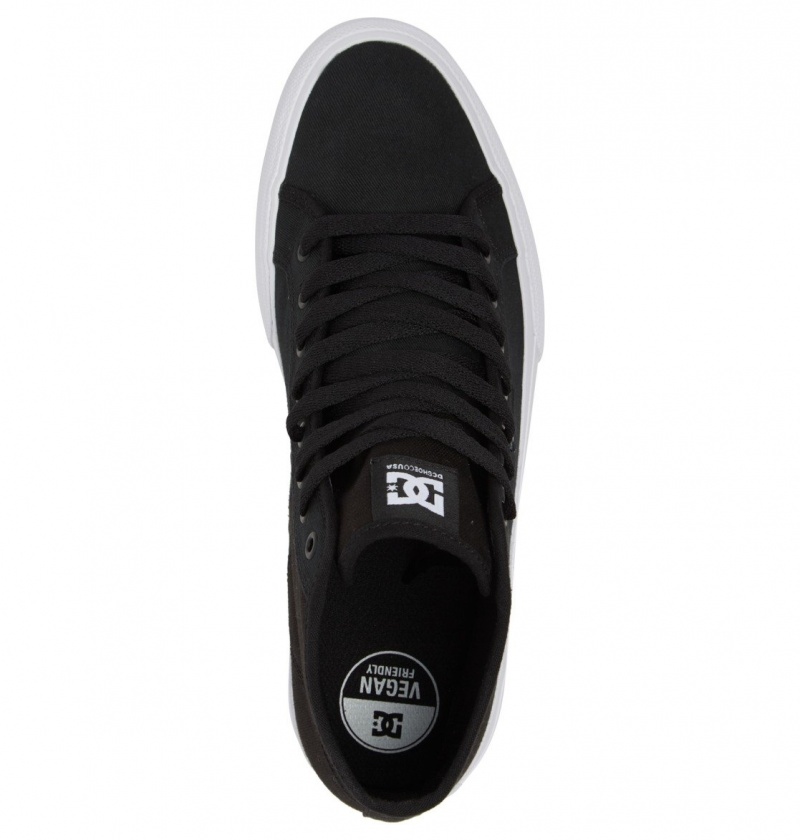 DC Shoes Manual Hi Txse - High-Top Shoes Czarne Białe | 93618YWDL