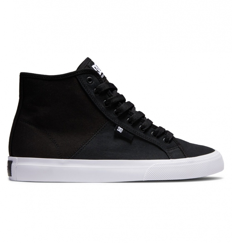 DC Shoes Manual Hi Txse - High-Top Shoes Czarne Białe | 93618YWDL