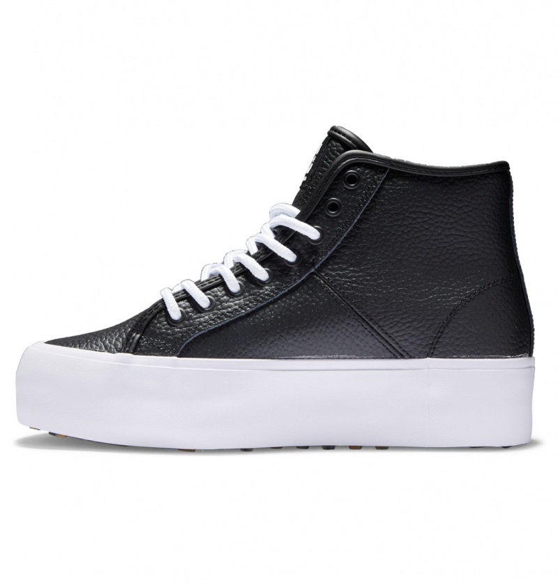 DC Shoes Manual Hi Wnt - High-Top Shoes Czarne Białe | 14850LQUM