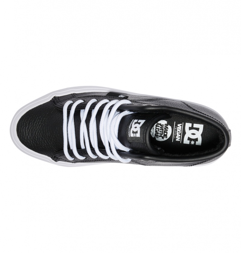 DC Shoes Manual Hi Wnt - High-Top Shoes Czarne Białe | 14850LQUM