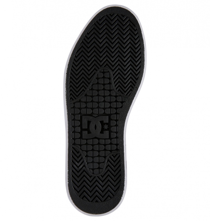 DC Shoes Manual Platformie - Flatform Shoes Czarne Białe | 95268CZPN