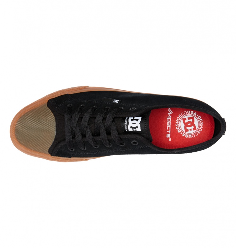 DC Shoes Manual RT S - Skórzane Skate Shoes Czarne | 50798FGKW