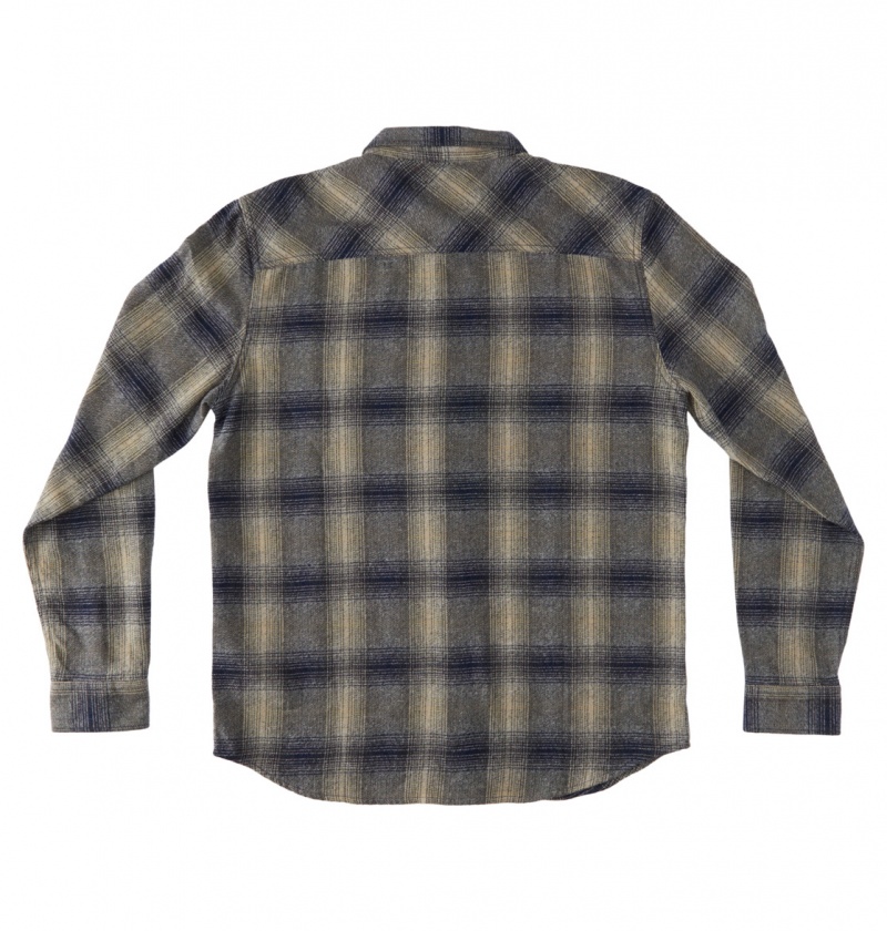 DC Shoes Marshal Flannel - Long Sleeve Shirt Niebieskie | 49875XYVQ