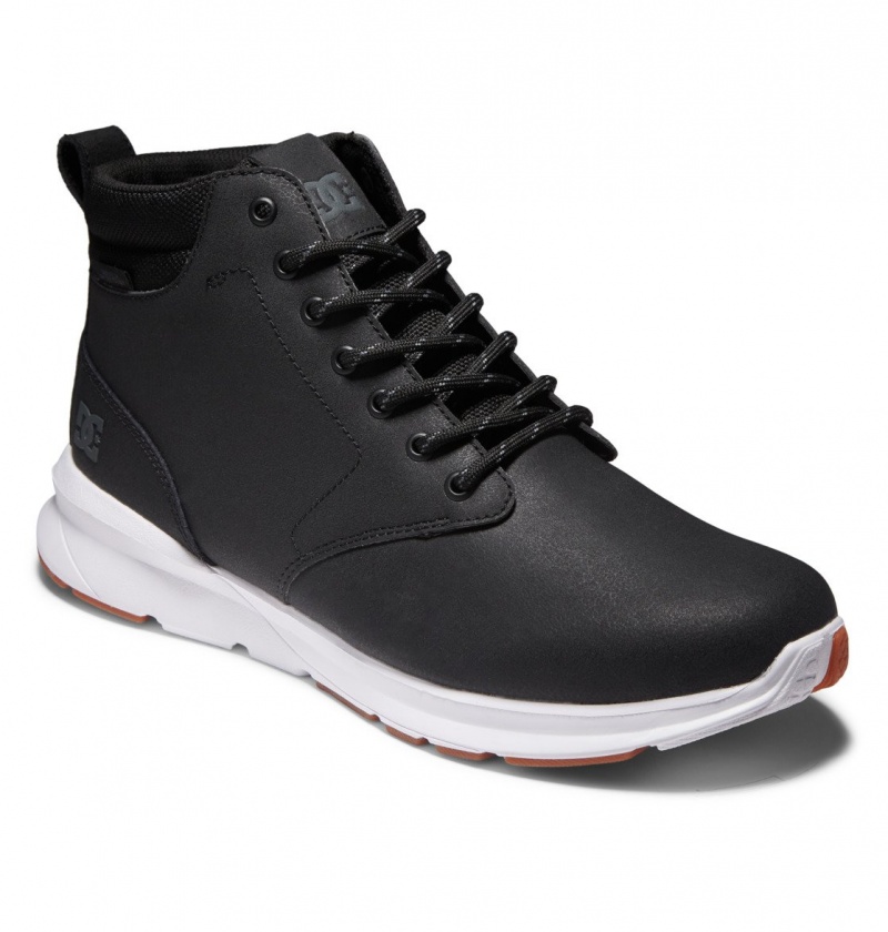 DC Shoes Mason 2 - Wody Resistant Skórzane Shoes Czarne Białe | 87043LOWN