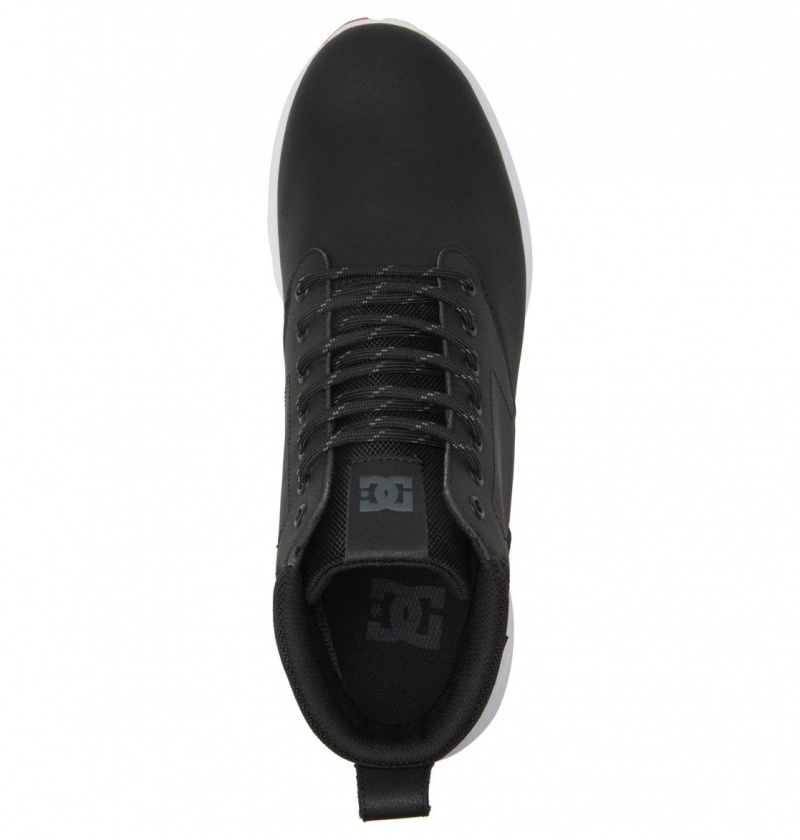 DC Shoes Mason 2 - Wody Resistant Skórzane Shoes Czarne Białe | 87043LOWN