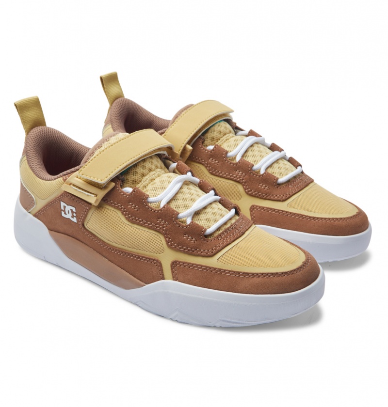 DC Shoes Metric S x Will - Skórzane Skate Shoes Brązowe | 65198TGOU