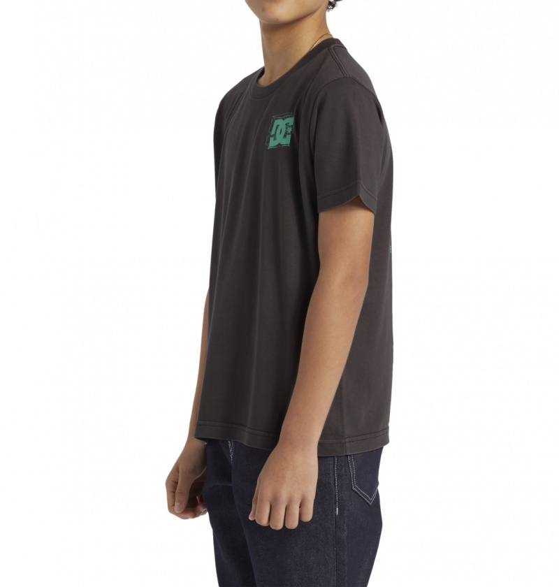 DC Shoes Mid Century - T-Shirt 8-16 Czarne Niebieskie | 57963JSPX