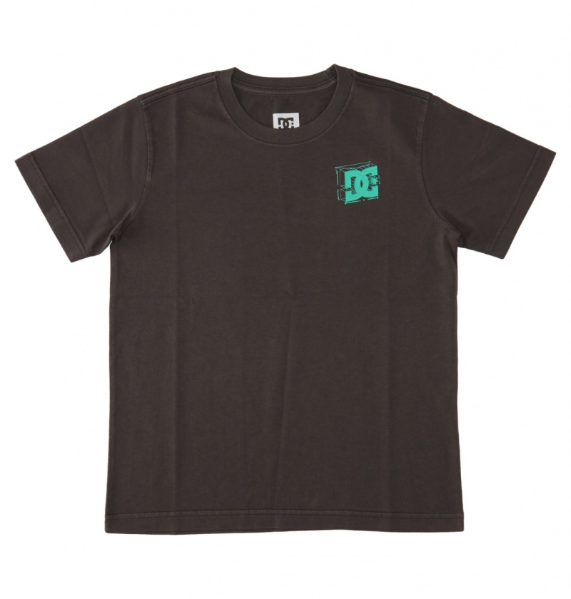 DC Shoes Mid Century - T-Shirt 8-16 Czarne Niebieskie | 57963JSPX