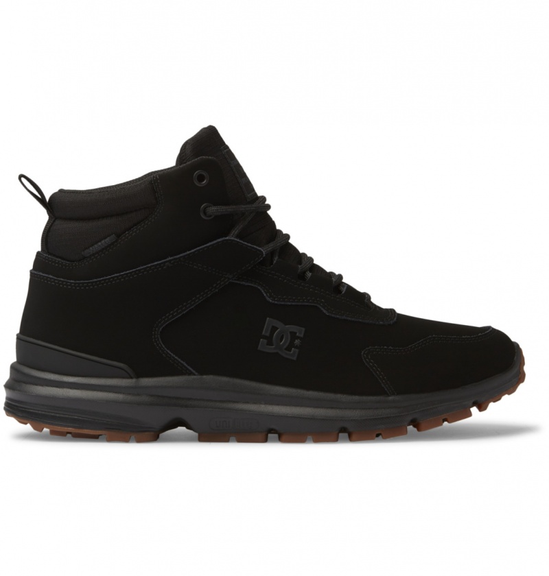 DC Shoes Mutiny - Skórzane Boots Czarne Czarne Czarne | 13526XQBK