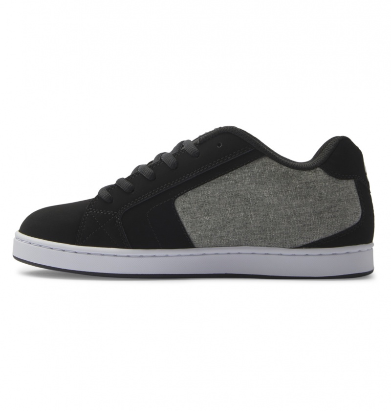 DC Shoes Net - Skórzane Shoes Czarne | 63249SWBE