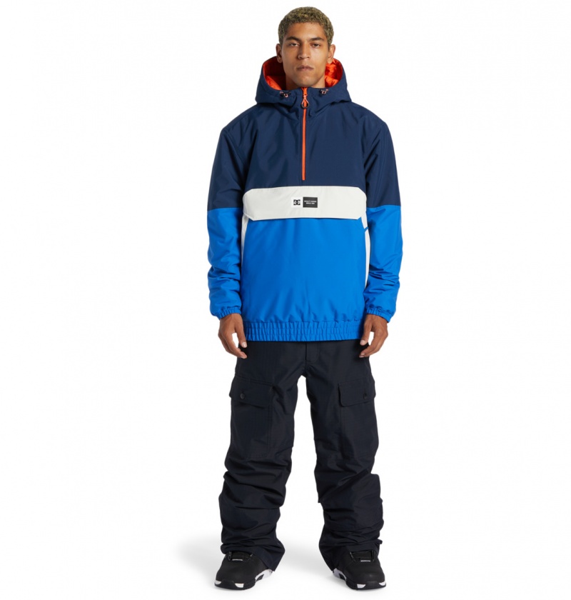 DC Shoes Nexus - Technical Reversible Anorak Snow Jacket Dress Blues | 76398PKHT