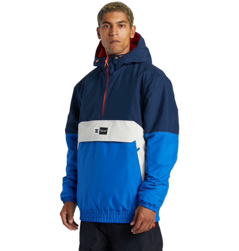 DC Shoes Nexus - Technical Reversible Anorak Snow Jacket Dress Blues | 76398PKHT