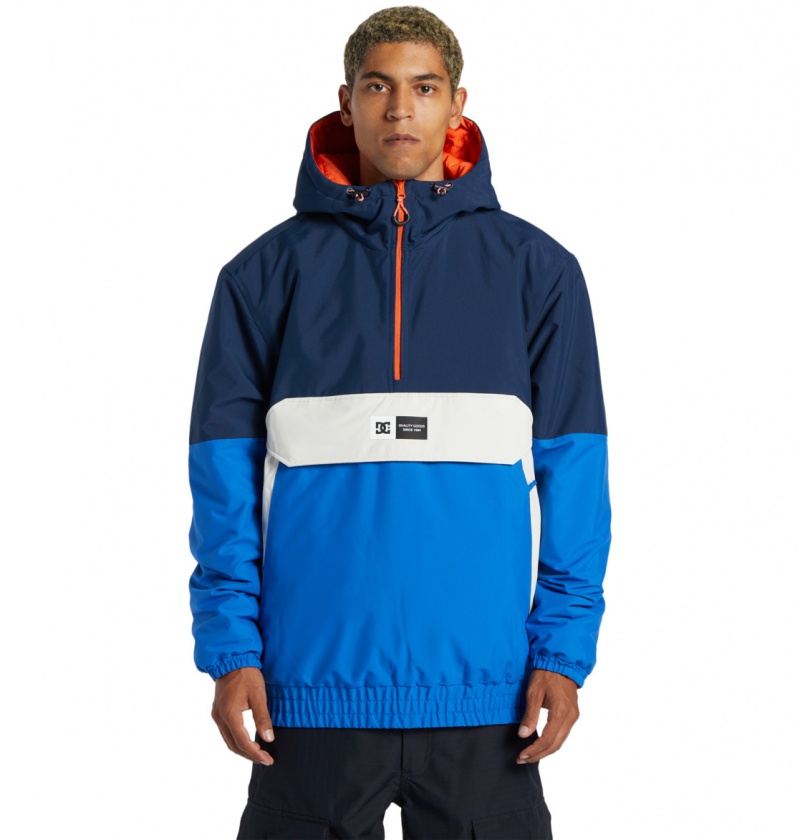 DC Shoes Nexus - Technical Reversible Anorak Snow Jacket Dress Blues | 76398PKHT