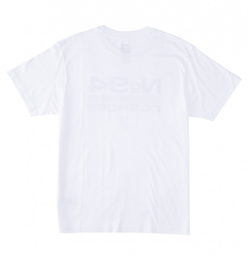 DC Shoes Nine Four - T-Shirt Białe | 51836QXZC