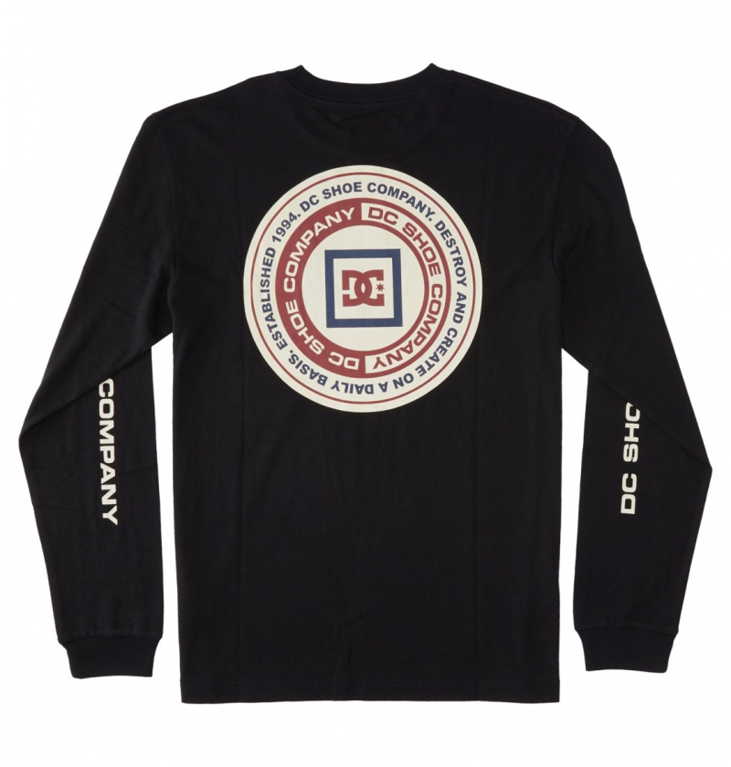 DC Shoes Old Head - Long Sleeve T-Shirt Czarne | 14892GLHT