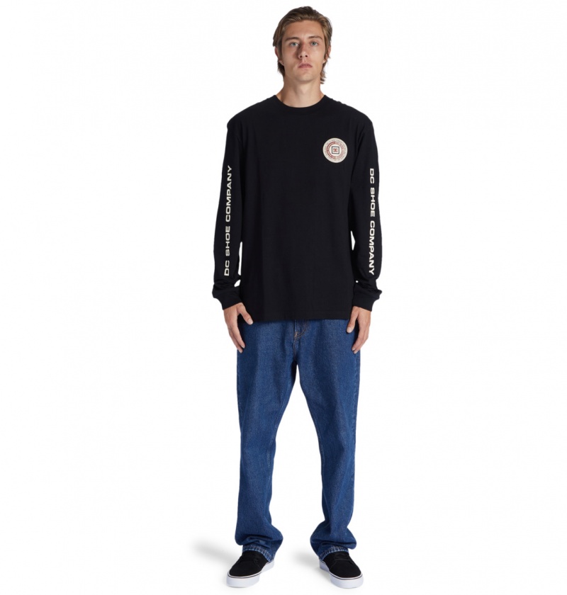 DC Shoes Old Head - Long Sleeve T-Shirt Czarne | 14892GLHT