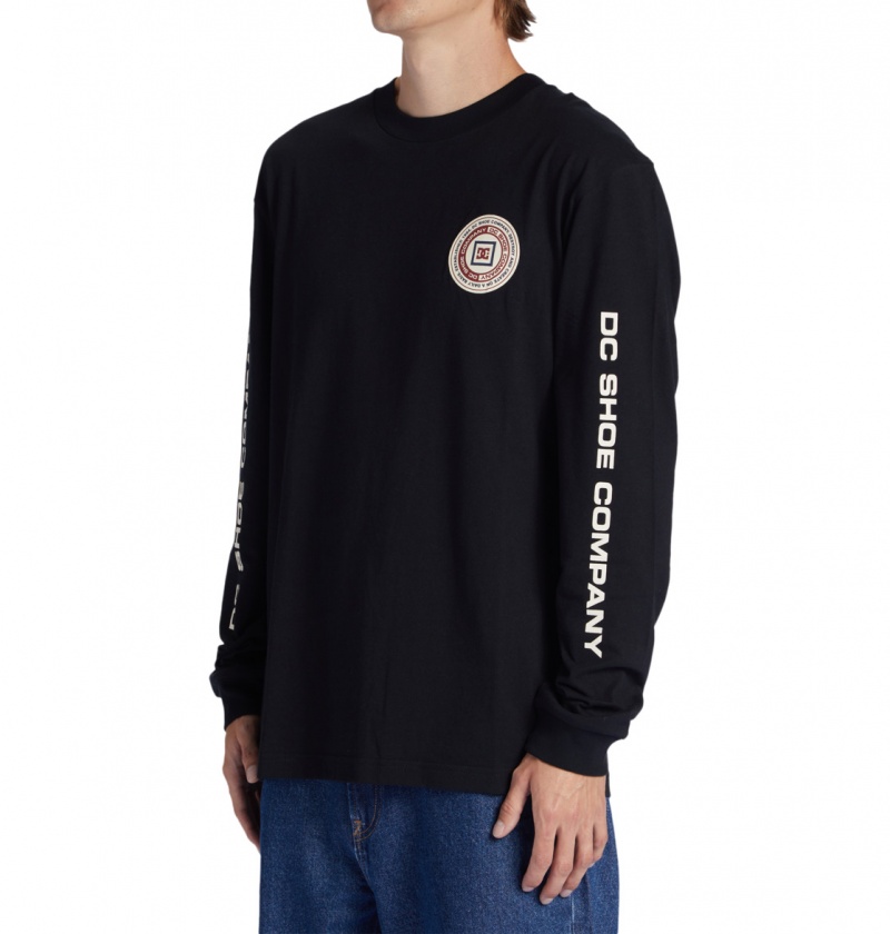 DC Shoes Old Head - Long Sleeve T-Shirt Czarne | 14892GLHT