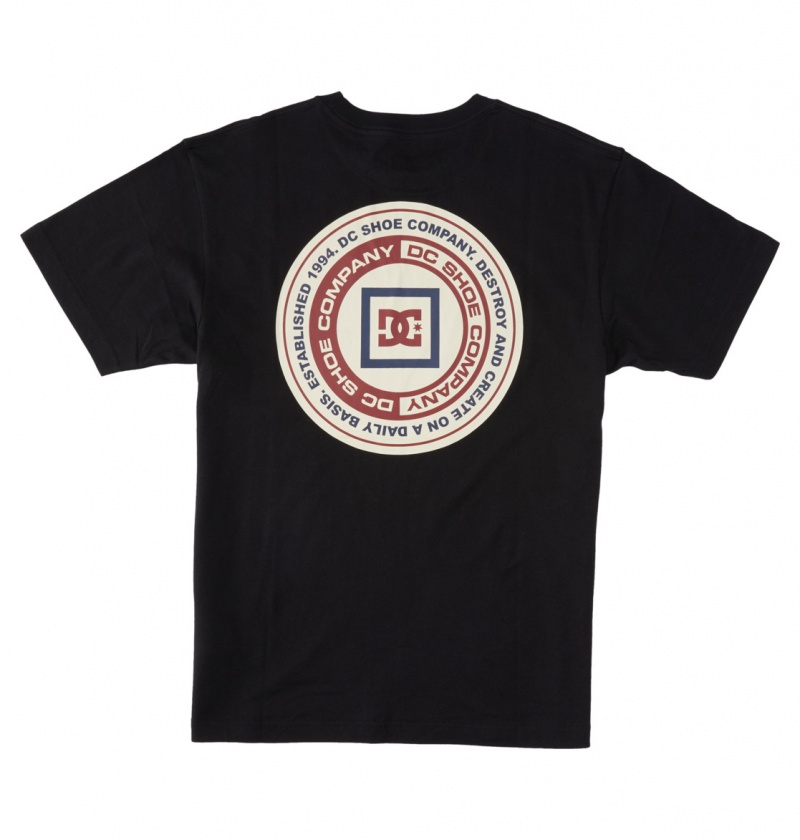 DC Shoes Old Head - T-Shirt Czarne | 53206ENZA