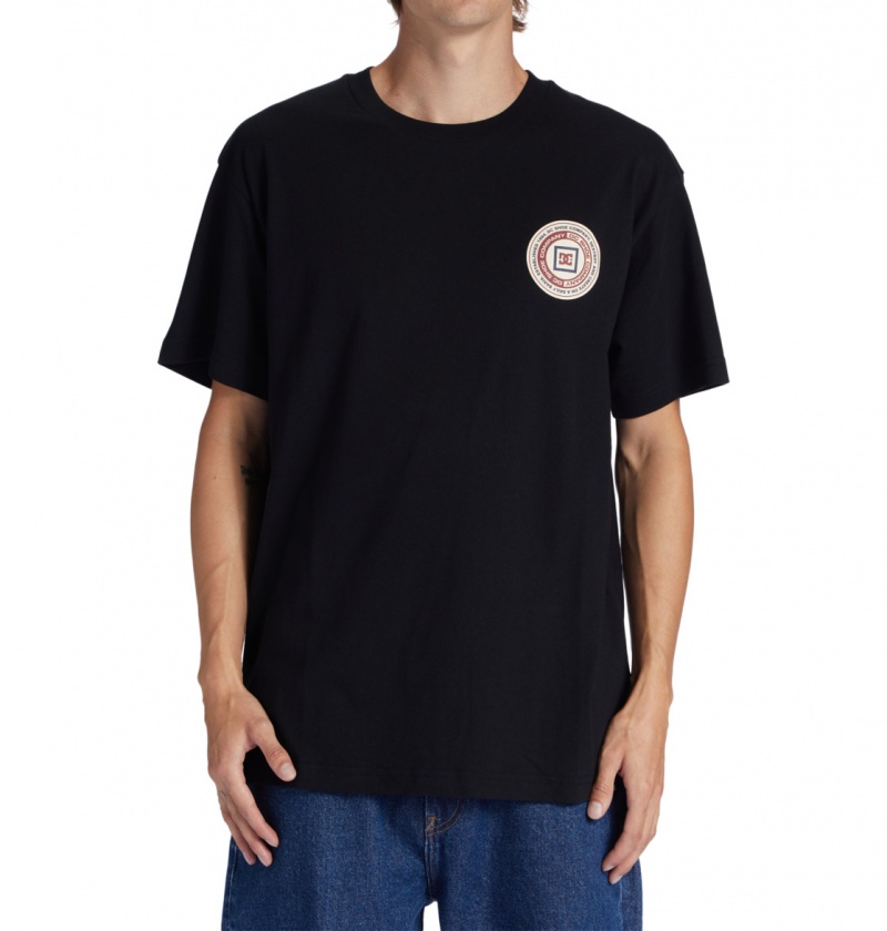 DC Shoes Old Head - T-Shirt Czarne | 53206ENZA