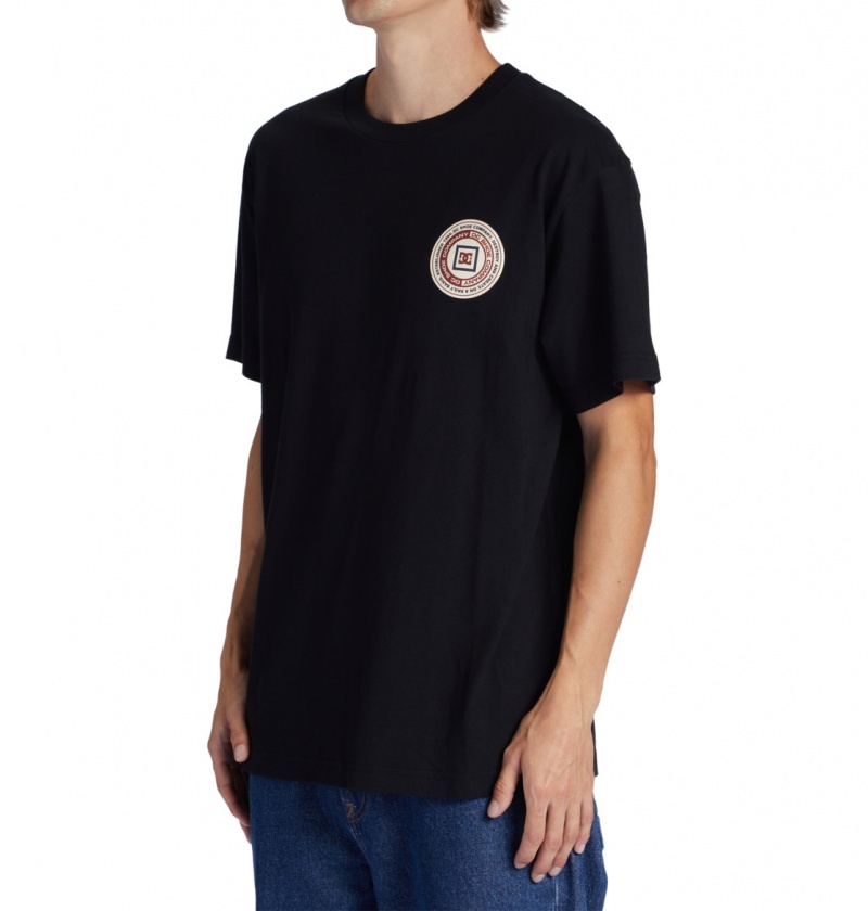 DC Shoes Old Head - T-Shirt Czarne | 53206ENZA