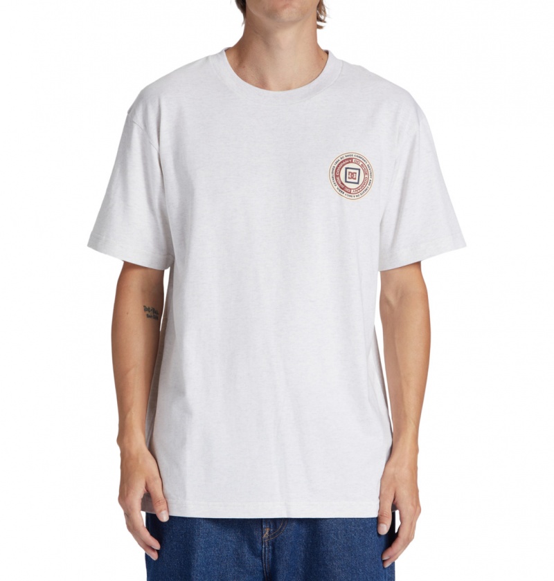 DC Shoes Old Head - T-Shirt Snow Heather | 35028OKQJ