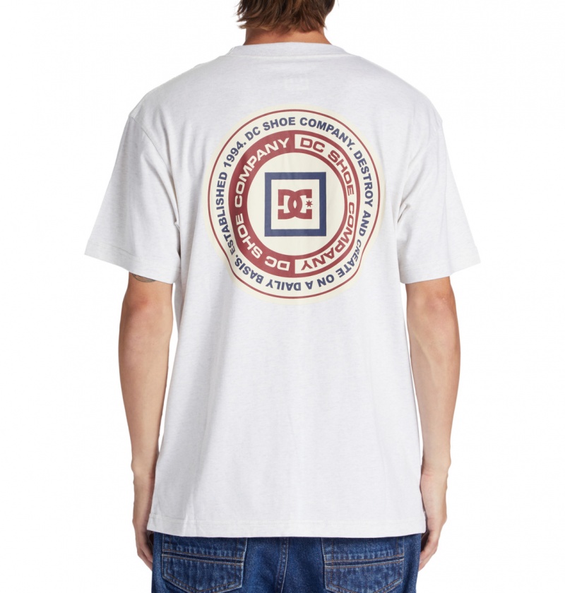 DC Shoes Old Head - T-Shirt Snow Heather | 35028OKQJ