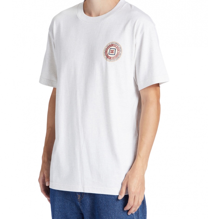 DC Shoes Old Head - T-Shirt Snow Heather | 35028OKQJ