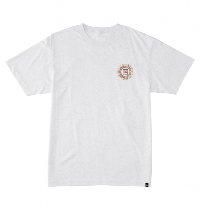 DC Shoes Old Head - T-Shirt Snow Heather | 35028OKQJ