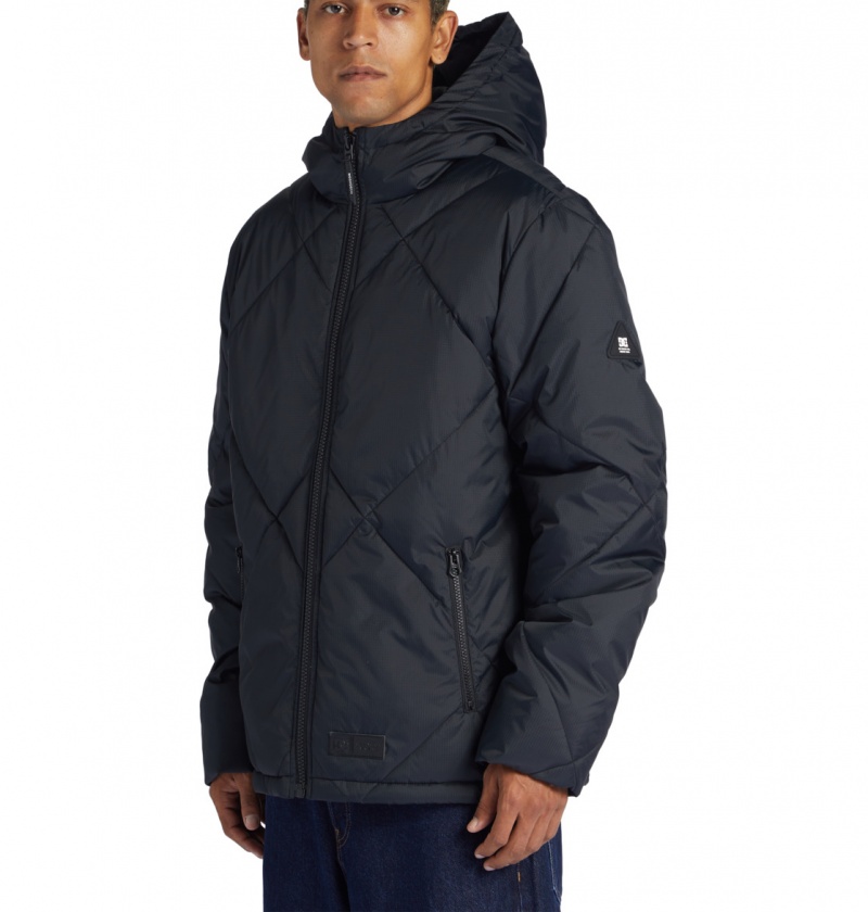 DC Shoes Passage - Puffer Jacket Czarne | 94835WTDV